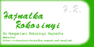 hajnalka rokosinyi business card